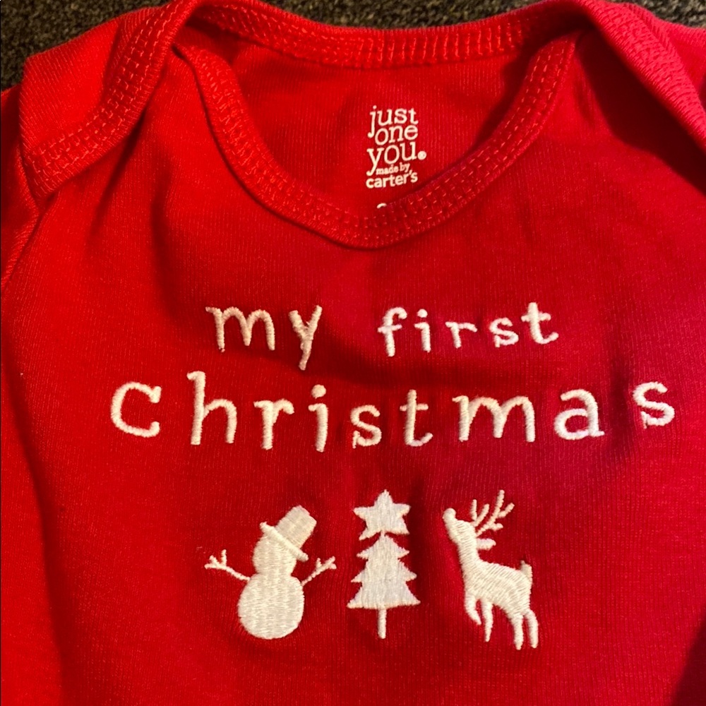 Red 'My First Christmas' Bodysuit
